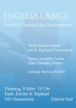 Plakat Engelsklnge 9.Mrz 2009 Mdchenkammerchor Leitung Mathias Rickert